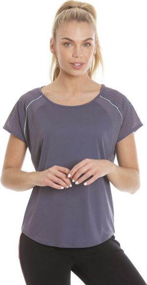 חולצת ספורט לנשים בצבע אפור